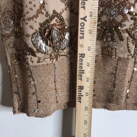 Jonathan simkhai pullover sweater with golden embellishments puffy sleeves Small - Picture 10 of 15